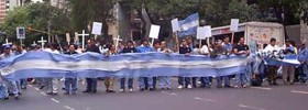 Marcha de Ex Combatientes de Malvinas a la Casa de Gobierno